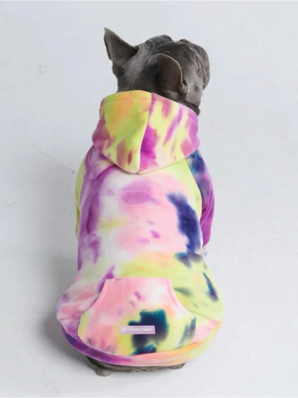 Spark Paws Velvet Tie-Dye Dog Hoodie